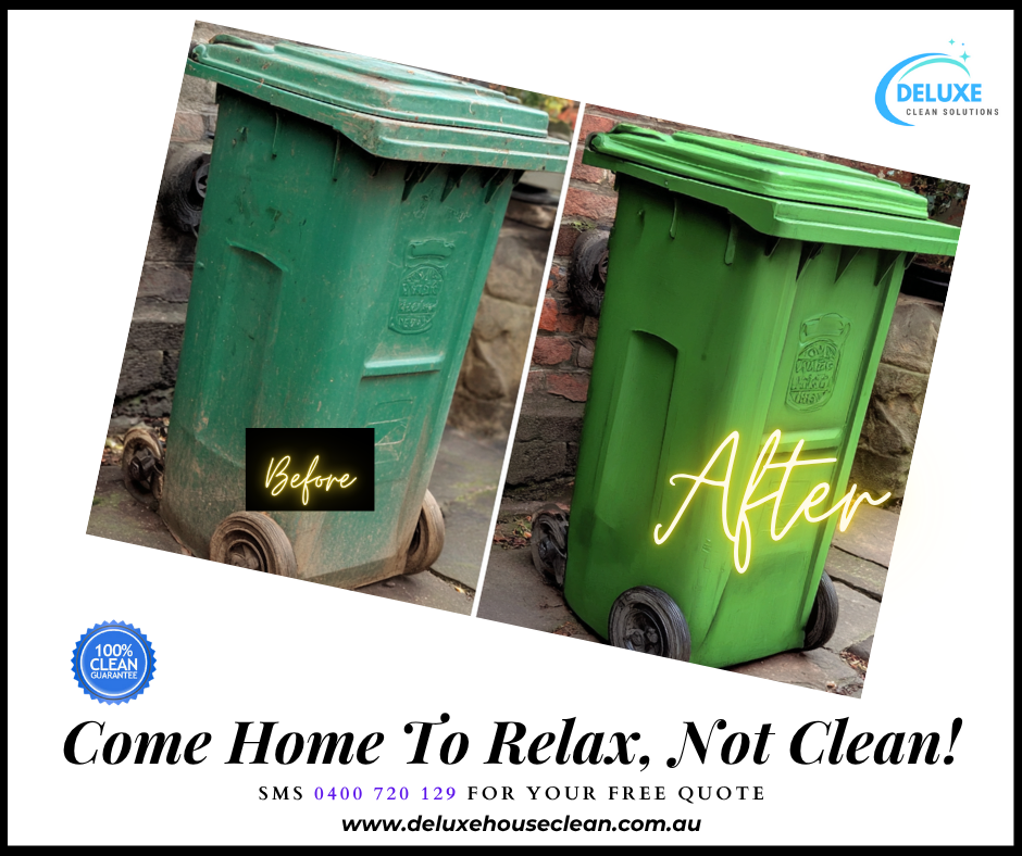 Before and After images - Bin cleaning services in Brisbane and Gold Coast