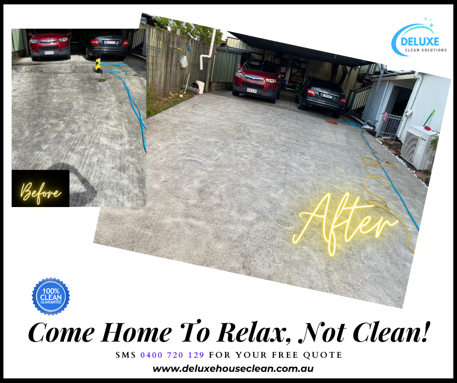 Deluxe House Cleaning Brisbane's Affordable Driveway Press Cleaning 6 www.deluxehouseclean.com.au Before and After images - Driveway pressure cleaning services in Brisbane and Gold Coast